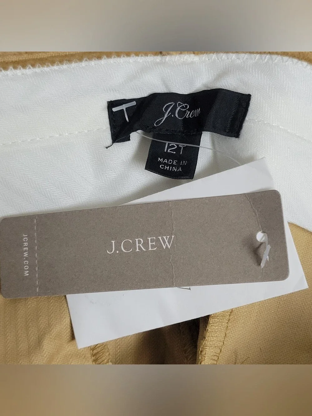 J.Crew NWT Straight Leg Corduroy Pants Size 12T.